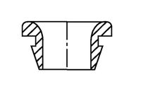 HellermannTyton HV1502-PVC-BK-N1 Kabeldoorvoering Montagegat: 8 mm Klem-Ø (max.): 6.5 mm Plaatdikte (max.): 1.5 mm PVC Zwart 1 stuk(s) - thumbnail