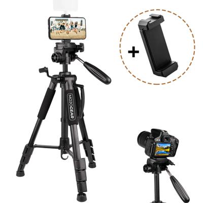 MOJOGEAR 140cm Camera en Telefoon Statief met Premium Telefoonhouder