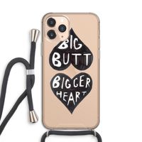 Big butt bigger heart: iPhone 11 Pro Transparant Hoesje met koord