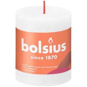 3 stuks - Bolsius - Stompkaars Cloudy White 80/68 rustiek