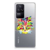 Xiaomi Poco F4 Telefoonhoesje met Naam Cat Color - thumbnail