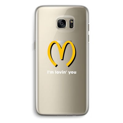 I'm lovin' you: Samsung Galaxy S7 Edge Transparant Hoesje
