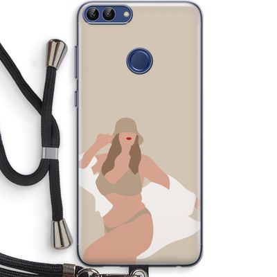 One of a kind: Huawei P Smart (2018) Transparant Hoesje met koord