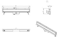 Wiesbaden RVS muurgoot + flens + kunstst.sifon +filter 80x7