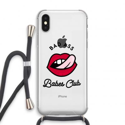 Badass Babes Club: iPhone X Transparant Hoesje met koord