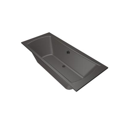 Xenz Robijn Duobad - 180x80x48 - afvoer Midden - acryl - antraciet 6987-05
