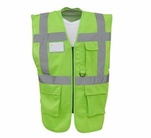 Veiligheidshesje met rits lime - XL