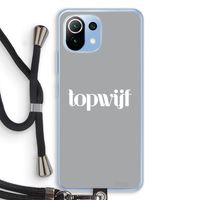 Topwijf Grijs Wit: Xiaomi Mi 11 Lite Transparant Hoesje met koord Topwijf Grijs Wit: Xiaomi Mi 11 Lite Transparant Hoesje met koord