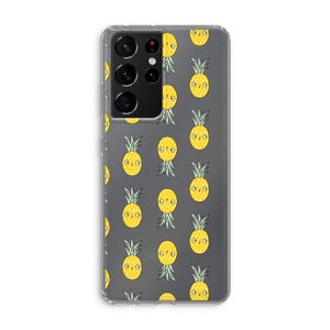 Ananas: Samsung Galaxy S21 Ultra Transparant Hoesje