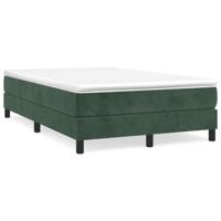 Boxspring met matras fluweel donkergroen 120x190 cm