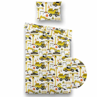 Dekbedovertrek Strong Trucks 140x200 Cm Fresh And Co Kids - Dekbed-Discounter.nl