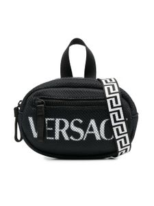 Versace Kids sac porté épaule à logo imprimé - Noir