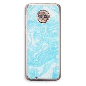 Waterverf blauw: Motorola Moto G6 Transparant Hoesje
