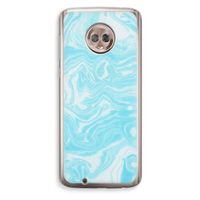 Waterverf blauw: Motorola Moto G6 Transparant Hoesje