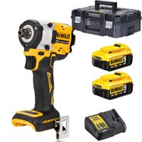 DeWalt DCF922P2T Accu Slagmoersleutel | 1/2" met ratel  | 18V | 2 x 5.0 Ah + lader  | in TSTAK  - DCF922P2T-QW