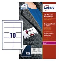 Naambadge etiket Avery L4787-20 80x50mm blauw kader 200stuks - thumbnail