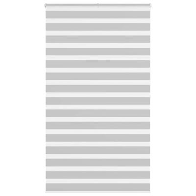 VidaXL Zebra rolgordijn 120x200 cm stofbreedte 115,9 cm lichtgrijs