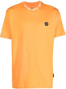 Philipp Plein t-shirt Gothic Plein à patch logo - Orange