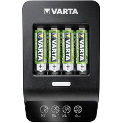 Varta LCD Ultra Fast Charger+ incl. 4 accu's 2100 mAh AA + 12V