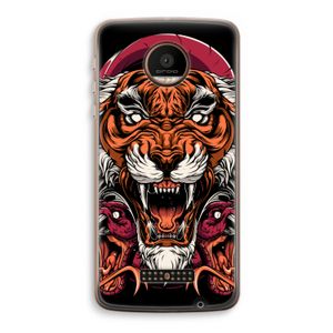 Tiger and Rattlesnakes: Motorola Moto Z Force Transparant Hoesje