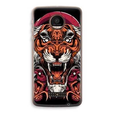 Tiger and Rattlesnakes: Motorola Moto Z Force Transparant Hoesje