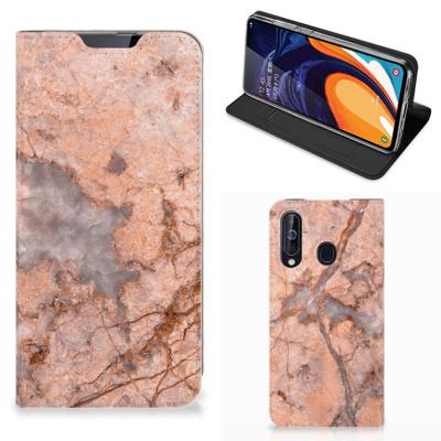 Samsung Galaxy A60 | Standcase | Marmer Oranje