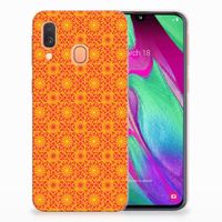 Samsung Galaxy A40 TPU bumper Batik Oranje