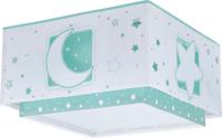 Dalber Vierkante plafondlamp Moonlight turquoise 63236H