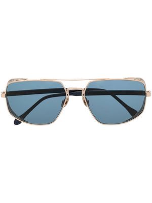 Matsuda lunettes de soleil teintées à monture carrée - Bleu