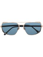 Matsuda lunettes de soleil teintées à monture carrée - Bleu