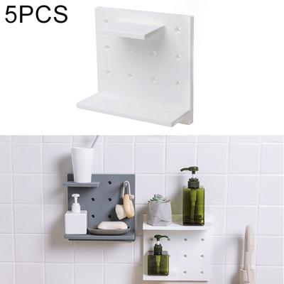 5 STKS kunststof Board woonkamer badkamer keuken wanddecoratie opslag plank (wit)