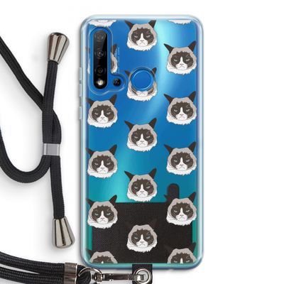 It's a Purrr Case: Huawei P20 Lite (2019) Transparant Hoesje met koord