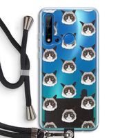 It's a Purrr Case: Huawei P20 Lite (2019) Transparant Hoesje met koord