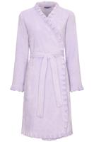Lila fleece kimono met ruffles - 100 cm-XL (48-50)