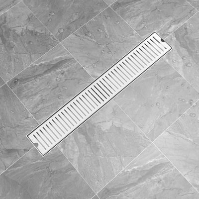 vidaXL Doucheafvoer gesleufd 73x14 cm roestvrij staal