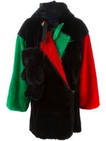 JC de Castelbajac Pre-Owned manteau oversize colour block - Noir - thumbnail