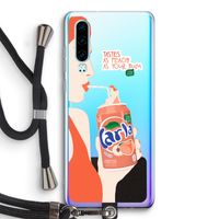 Peach please!: Huawei P30 Transparant Hoesje met koord