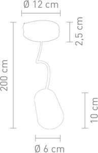 Sompex Retro Pendel hangende plafondverlichting Flexibele montage E27 Zwart