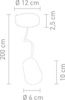 Sompex Retro Pendel hangende plafondverlichting Flexibele montage E27 Zwart - thumbnail
