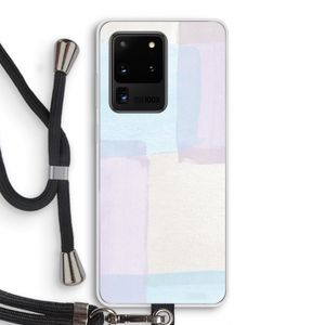Square pastel: Samsung Galaxy S20 Ultra Transparant Hoesje met koord
