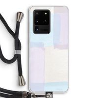 Square pastel: Samsung Galaxy S20 Ultra Transparant Hoesje met koord