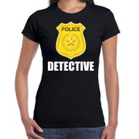 Detective police / politie embleem t-shirt zwart voor dames - thumbnail