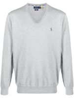 Polo Ralph Lauren pull en maille à logo brodé - Gris