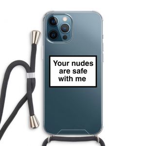 Safe with me: iPhone 12 Pro Max Transparant Hoesje met koord