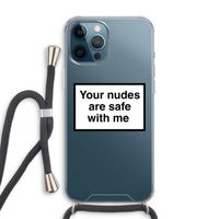 Safe with me: iPhone 12 Pro Max Transparant Hoesje met koord