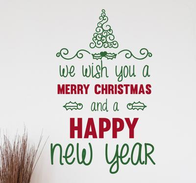 Sticker merry christmas lied