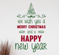 Sticker merry christmas lied