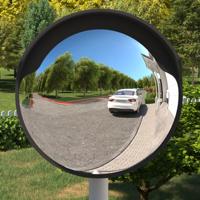 VidaXL Verkeersspiegel voor buiten convex ø60 cm polycarbonaat zwart