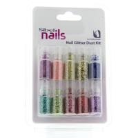Sibel Nails Art Nail Glitter Dust Kit 10Stuks