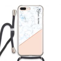 Marmer in stijl: iPhone 7 PLUS Transparant Hoesje met koord